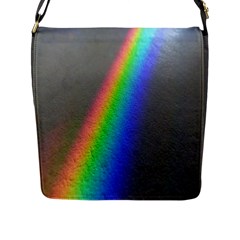 Rainbow Color Spectrum Solar Mirror Flap Messenger Bag (l)  by Nexatart