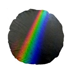 Rainbow Color Spectrum Solar Mirror Standard 15  Premium Flano Round Cushions by Nexatart