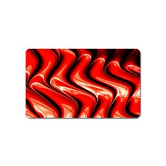 Red Fractal  Mathematics Abstact Magnet (name Card) by Nexatart