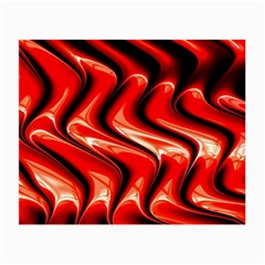 Red Fractal  Mathematics Abstact Small Glasses Cloth by Nexatart