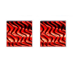 Red Fractal  Mathematics Abstact Cufflinks (square) by Nexatart