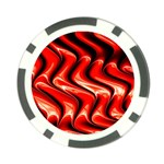 Red Fractal  Mathematics Abstact Poker Chip Card Guard (10 pack) Front