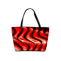 Red Fractal  Mathematics Abstact Shoulder Handbags by Nexatart