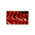 Red Fractal  Mathematics Abstact Cosmetic Bag (Small)  Back