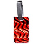 Red Fractal  Mathematics Abstact Luggage Tags (One Side)  Front