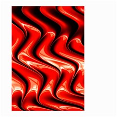 Red Fractal  Mathematics Abstact Small Garden Flag (two Sides) by Nexatart