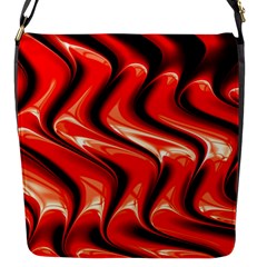 Red Fractal  Mathematics Abstact Flap Messenger Bag (s) by Nexatart