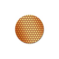 Red And Gold Effect Backing Paper Golf Ball Marker (10 Pack) by Nexatart