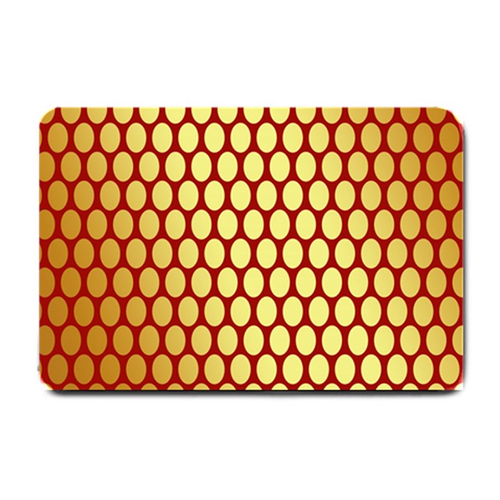 Red And Gold Effect Backing Paper Small Doormat 