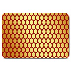 Red And Gold Effect Backing Paper Large Doormat 