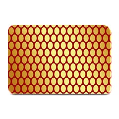 Red And Gold Effect Backing Paper Plate Mats by Nexatart