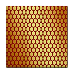 Red And Gold Effect Backing Paper Face Towel by Nexatart