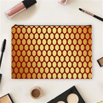 Red And Gold Effect Backing Paper Cosmetic Bag (Large)  Front