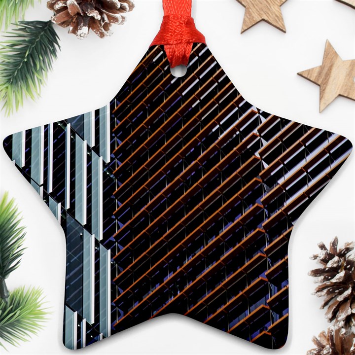 Red And Black High Rise Building Ornament (Star)