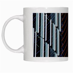 Red And Black High Rise Building White Mugs