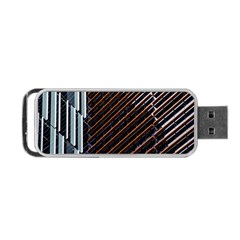 Red And Black High Rise Building Portable Usb Flash (one Side) by Nexatart