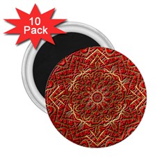 Red Tile Background Image Pattern 2 25  Magnets (10 Pack)  by Nexatart