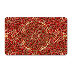 Red Tile Background Image Pattern Magnet (rectangular) by Nexatart