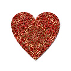 Red Tile Background Image Pattern Heart Magnet by Nexatart