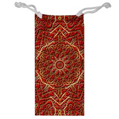 Red Tile Background Image Pattern Jewelry Bag by Nexatart