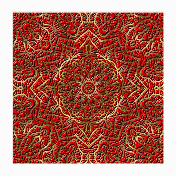 Red Tile Background Image Pattern Medium Glasses Cloth (2-Side)