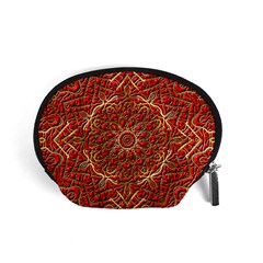 Red Tile Background Image Pattern Accessory Pouches (small)  by Nexatart