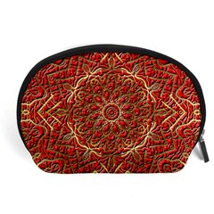 Red Tile Background Image Pattern Accessory Pouches (large)  by Nexatart