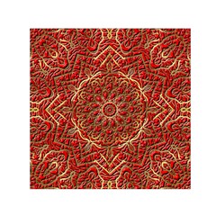 Red Tile Background Image Pattern Small Satin Scarf (square) by Nexatart