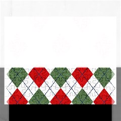 Red Green White Argyle Navy Rectangular Jigsaw Puzzl by Nexatart