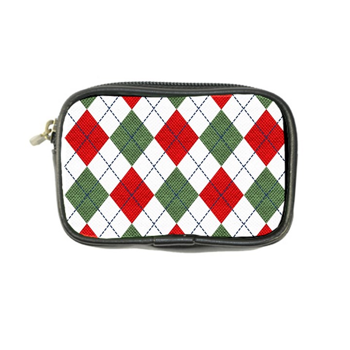 Red Green White Argyle Navy Coin Purse