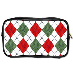 Red Green White Argyle Navy Toiletries Bags 2-side by Nexatart