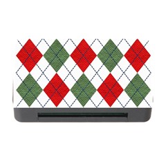 Red Green White Argyle Navy Memory Card Reader With Cf by Nexatart