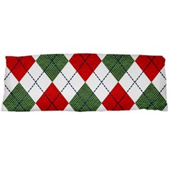 Red Green White Argyle Navy Body Pillow Case (dakimakura) by Nexatart