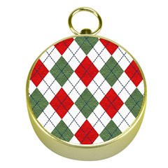 Red Green White Argyle Navy Gold Compasses by Nexatart