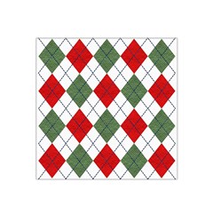 Red Green White Argyle Navy Satin Bandana Scarf by Nexatart