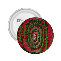 Red Green Swirl Twirl Colorful 2.25  Buttons