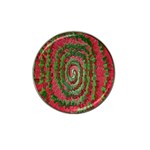 Red Green Swirl Twirl Colorful Hat Clip Ball Marker (4 pack) Front