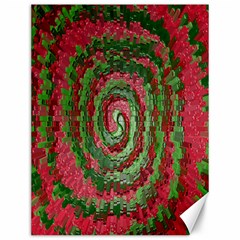 Red Green Swirl Twirl Colorful Canvas 12  x 16  