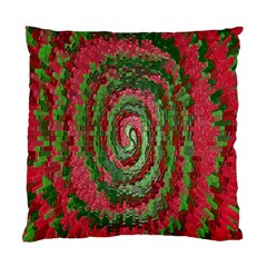 Red Green Swirl Twirl Colorful Standard Cushion Case (one Side) by Nexatart