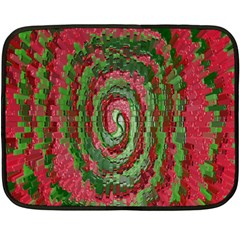 Red Green Swirl Twirl Colorful Double Sided Fleece Blanket (Mini) 