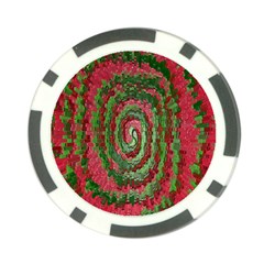 Red Green Swirl Twirl Colorful Poker Chip Card Guard (10 pack)