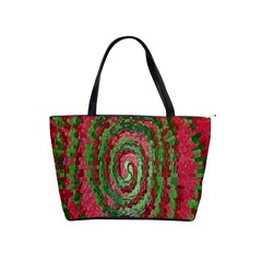 Red Green Swirl Twirl Colorful Shoulder Handbags