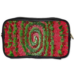 Red Green Swirl Twirl Colorful Toiletries Bags 2-side by Nexatart