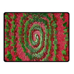 Red Green Swirl Twirl Colorful Fleece Blanket (Small)