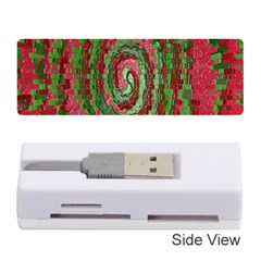 Red Green Swirl Twirl Colorful Memory Card Reader (stick)  by Nexatart