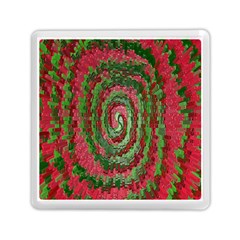 Red Green Swirl Twirl Colorful Memory Card Reader (Square) 