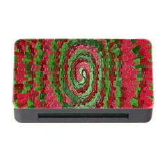 Red Green Swirl Twirl Colorful Memory Card Reader with CF