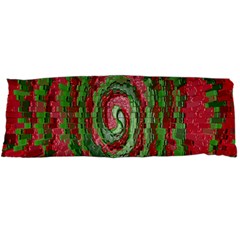 Red Green Swirl Twirl Colorful Body Pillow Case Dakimakura (two Sides) by Nexatart