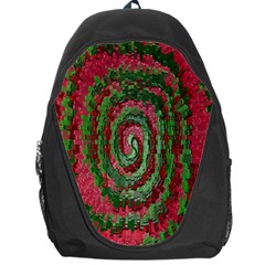 Red Green Swirl Twirl Colorful Backpack Bag