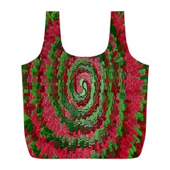 Red Green Swirl Twirl Colorful Full Print Recycle Bags (l)  by Nexatart